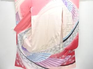 アンティーク　孔雀模様刺繍振袖
